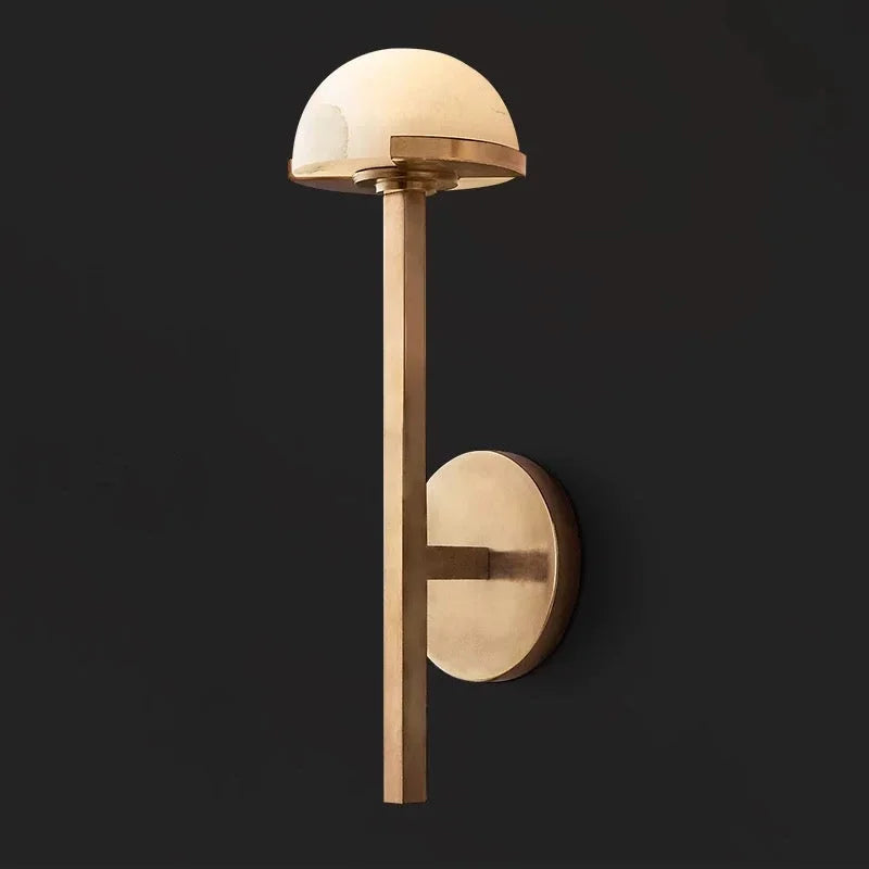 BRASS AND ALABASTER WALL SCONCE | CL024CH