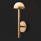 BRASS AND ALABASTER WALL SCONCE | CL024CH
