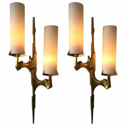 BRASS & GLASS WALL SCONCE | CLHGT0555