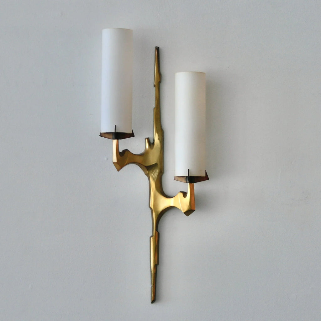 BRASS & GLASS WALL SCONCE | CLHGT0555