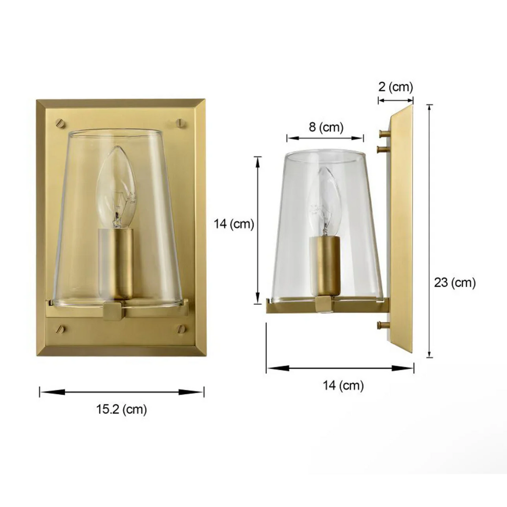 BRASS GLASS WALL SCONCE | DESIGN CLHG8250