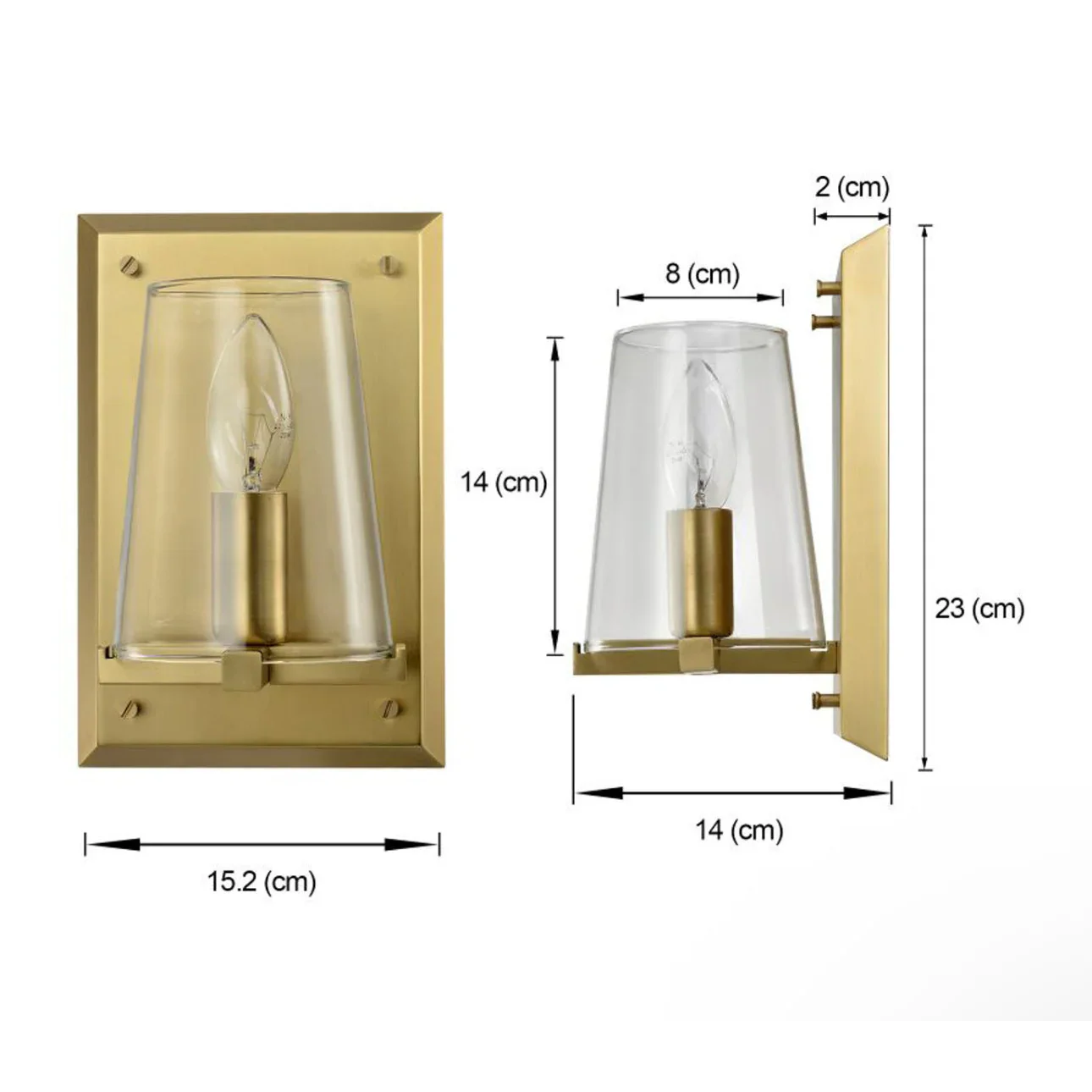 BRASS GLASS WALL SCONCE | DESIGN CLHG8250