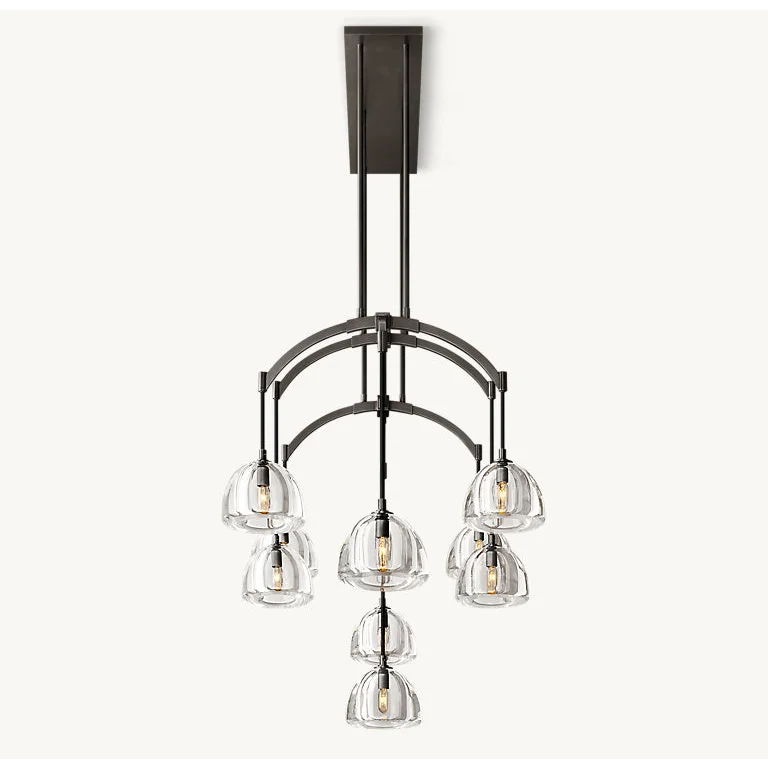 BRASS LINEAR GLASS CHANDELIER | CLHRH5820L