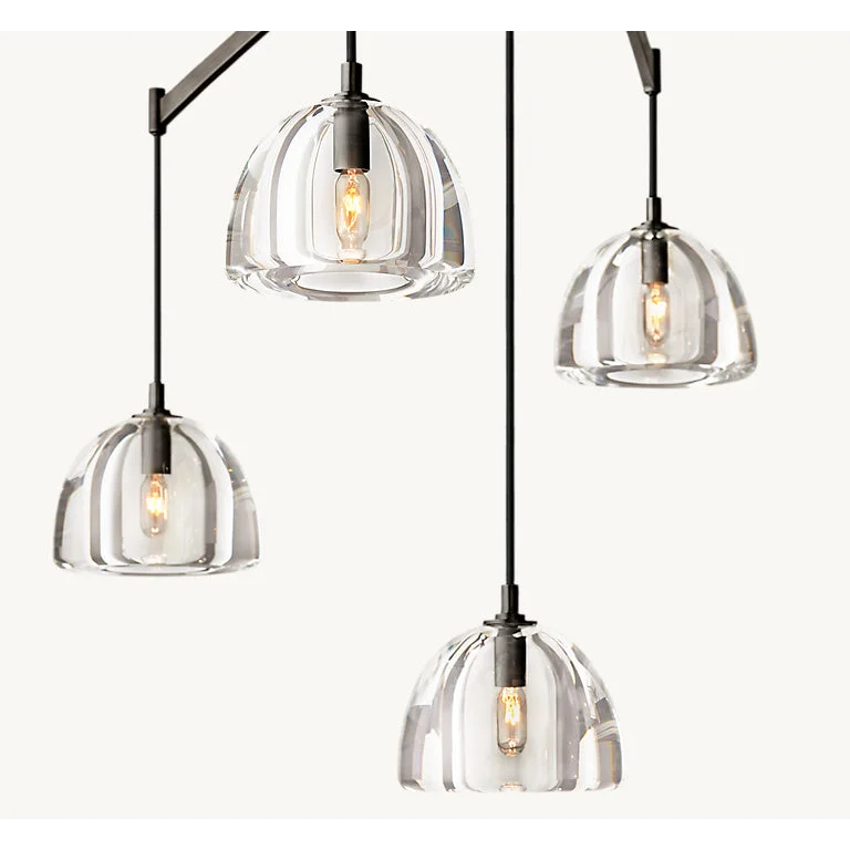 BRASS LINEAR GLASS CHANDELIER | CLHRH5820L