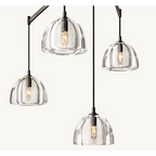 BRASS LINEAR GLASS CHANDELIER | CLHRH5820L