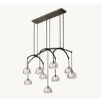 BRASS LINEAR GLASS CHANDELIER | CLHRH5820L