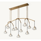 BRASS LINEAR GLASS CHANDELIER | CLHRH5820L