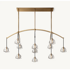 BRASS LINEAR GLASS CHANDELIER | CLHRH5820L