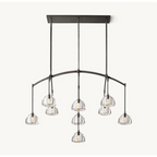 BRASS LINEAR GLASS CHANDELIER | CLHRH5820L