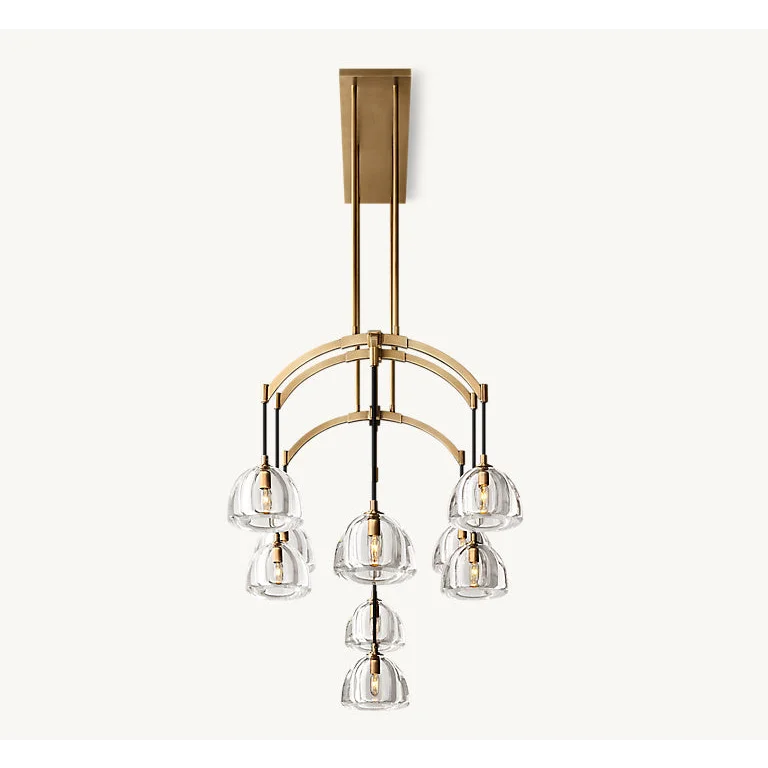 BRASS LINEAR GLASS CHANDELIER | CLHRH5820L