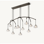 BRASS LINEAR GLASS CHANDELIER | CLHRH5820L