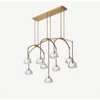 BRASS LINEAR GLASS CHANDELIER | CLHRH5820L