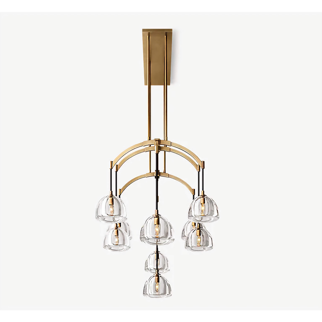 BRASS LINEAR GLASS CHANDELIER | CLHRH5820L