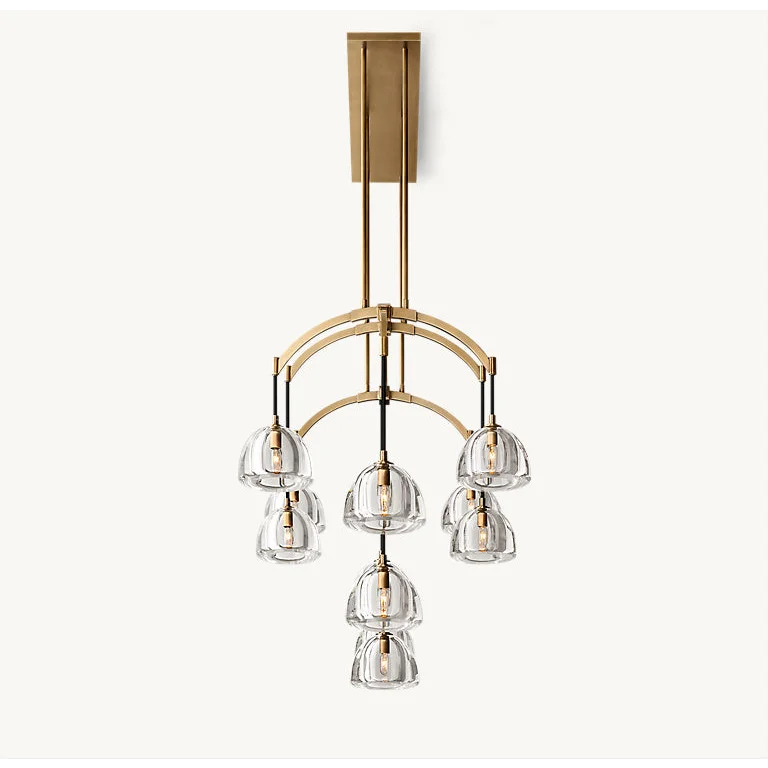 BRASS LINEAR GLASS CHANDELIER | CLHRH5820L