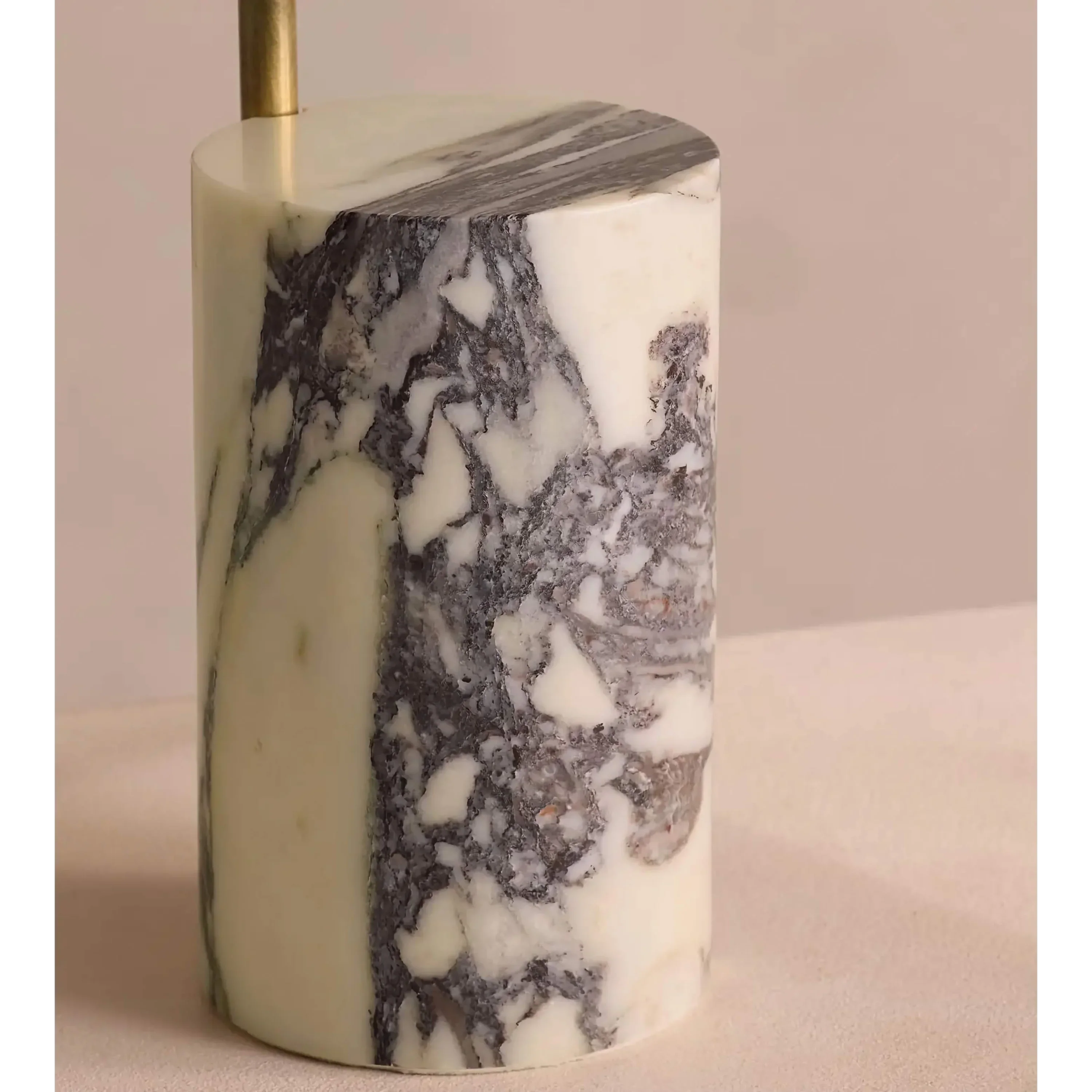 BRASS METAL FLOOR LAMP WITH MARBLE BASE | CLPOBY028