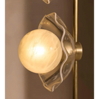 BRASS METAL FLOOR LAMP WITH MARBLE BASE | CLPOBY028