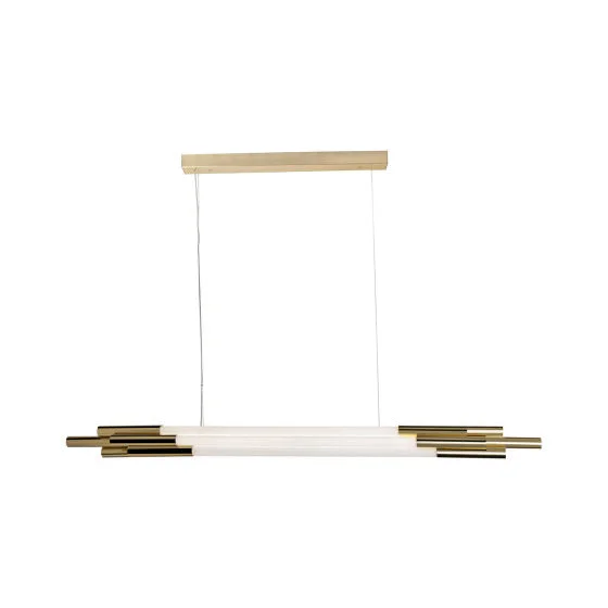 BRONZE LINEAR COPPER CHANDELIER | CLSJK054