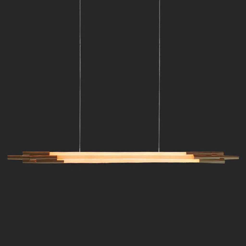BRONZE LINEAR COPPER CHANDELIER | CLSJK054