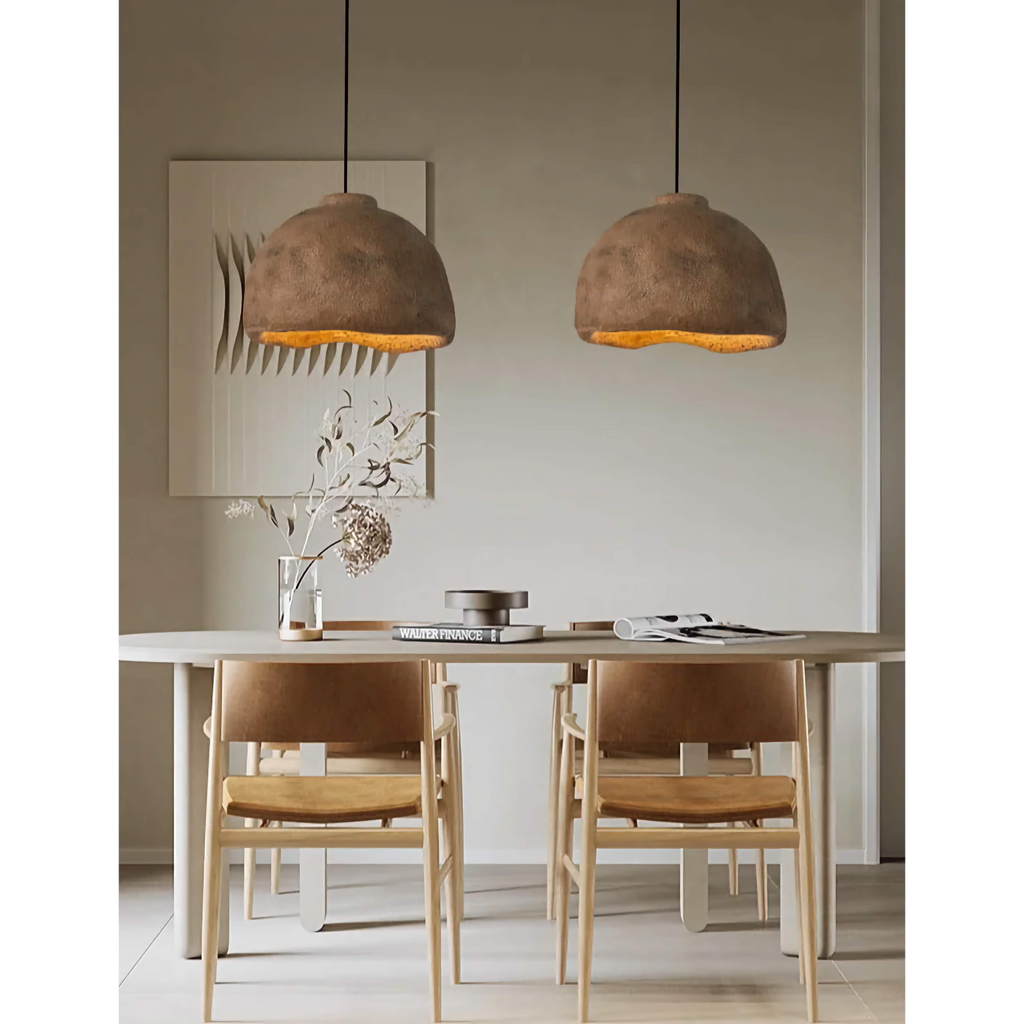 BROWN EARTH TONES WABI-SABI PENDANT LIGHTING | DESIGN CL852200