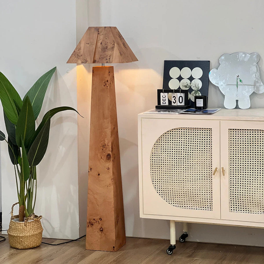 BURL WOOD FLOOR LAMP | CLBURL02S5