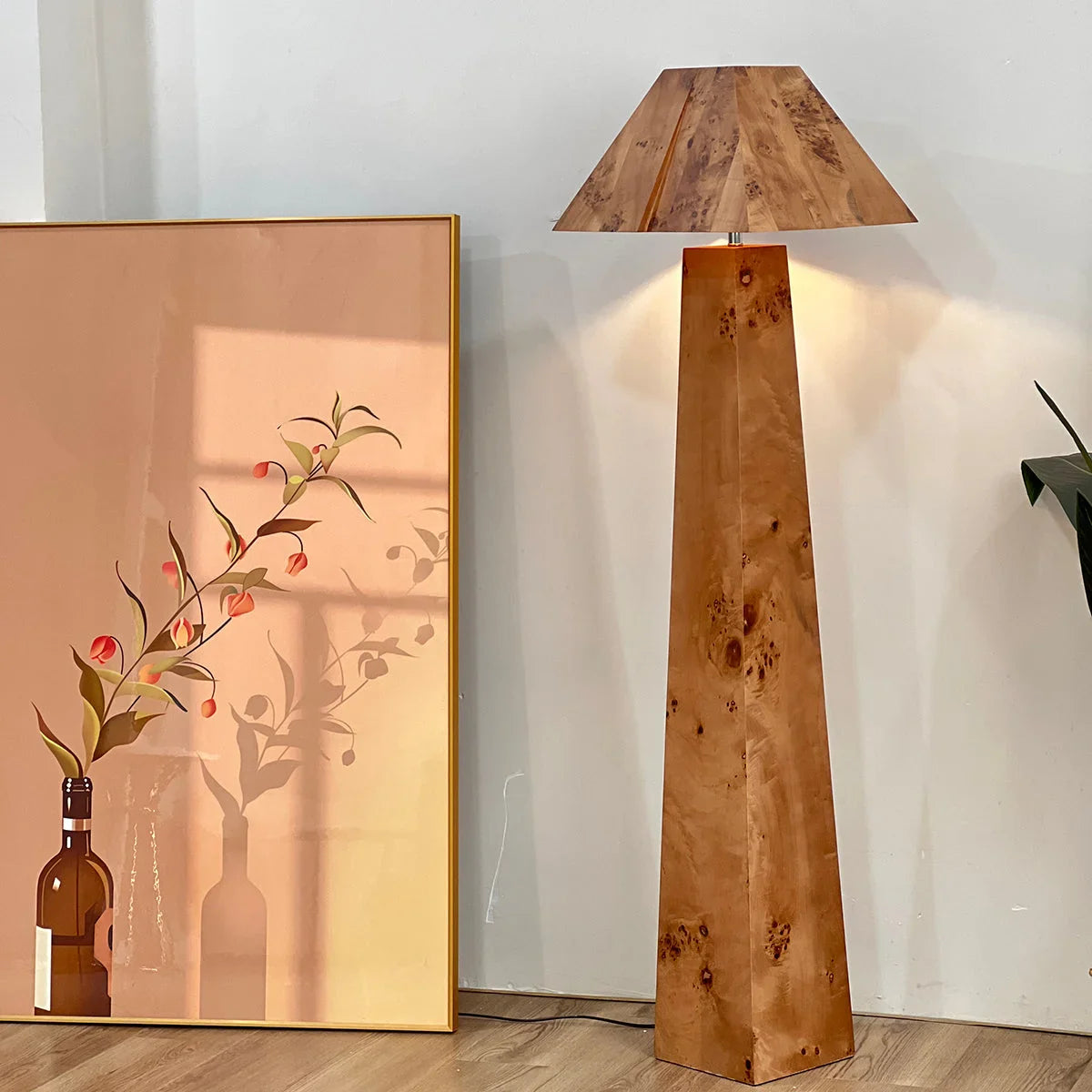 BURL WOOD FLOOR LAMP | CLBURL02S5