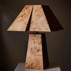 BURL WOOD TABLE LAMP | CLBURL036D