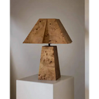 BURL WOOD TABLE LAMP | CLBURL036D