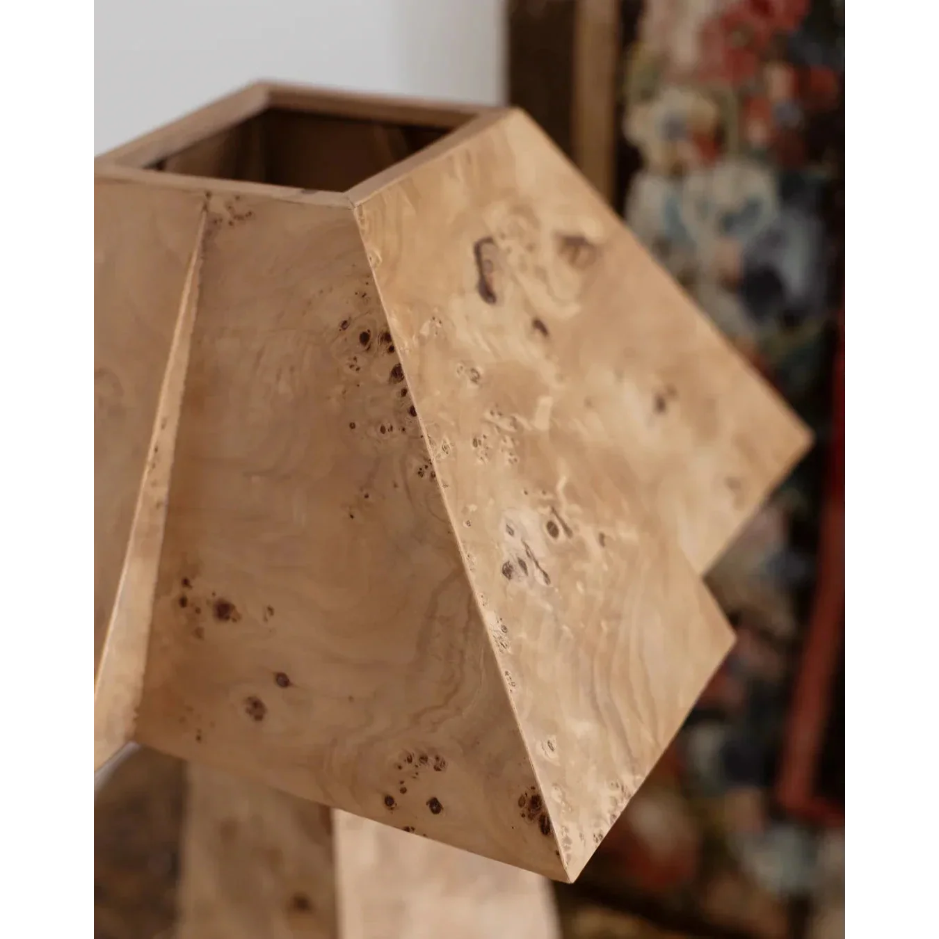 BURL WOOD TABLE LAMP | CLBURL036D