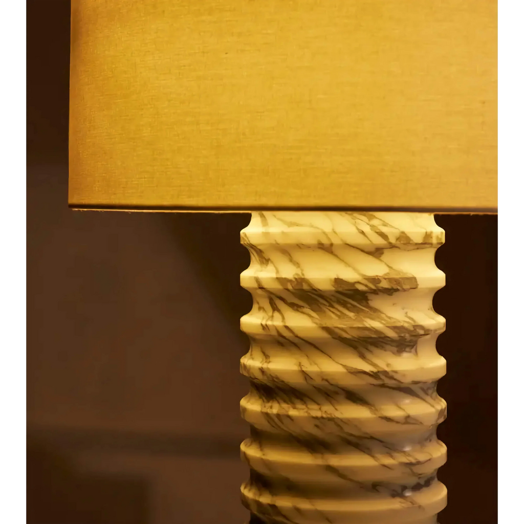 CARVED ITALIAN MARBLE TABLE LAMP | CLVVXC1FT