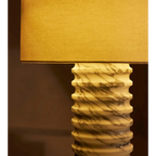 CARVED ITALIAN MARBLE TABLE LAMP | CLVVXC1FT