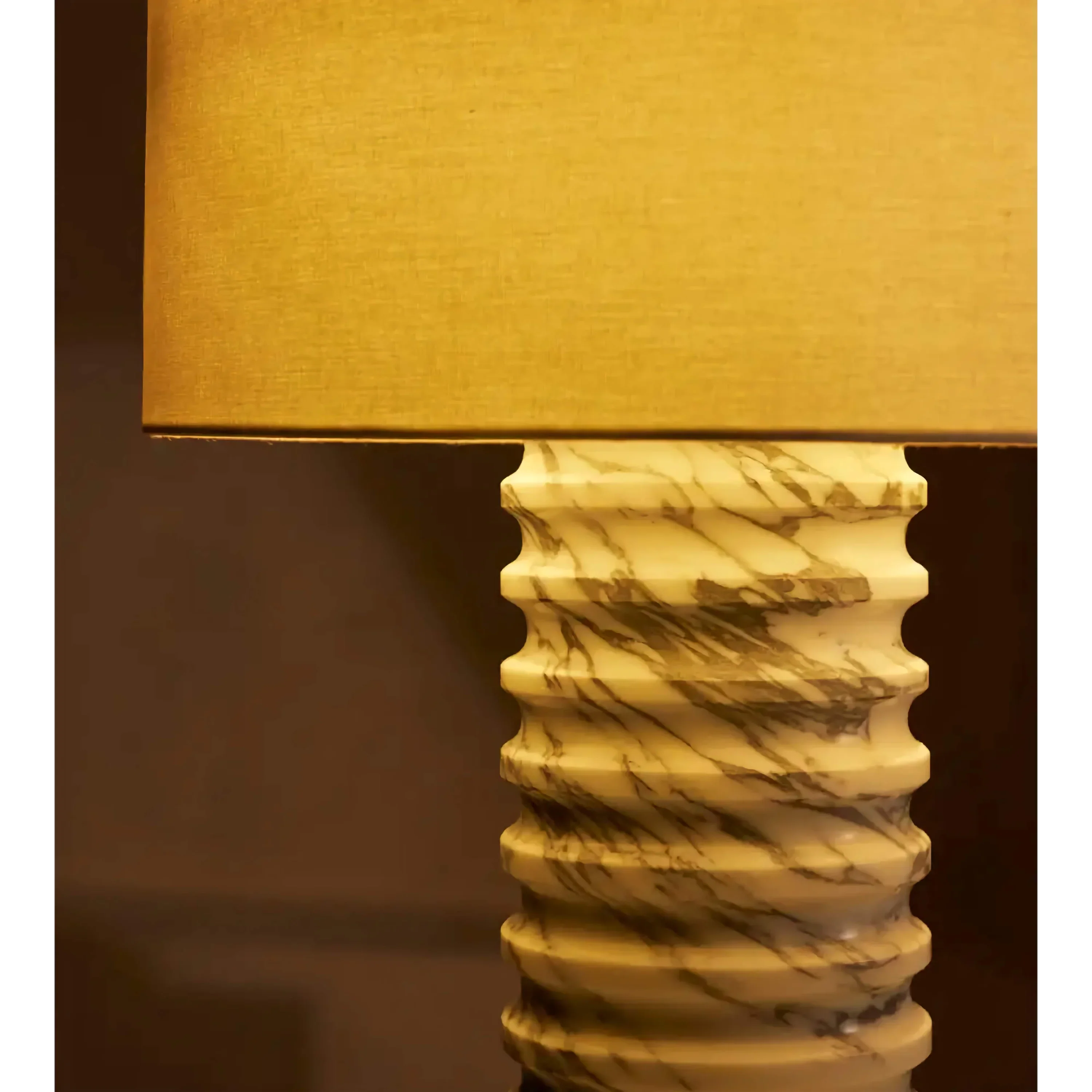 CARVED ITALIAN MARBLE TABLE LAMP | CLVVXC1FT