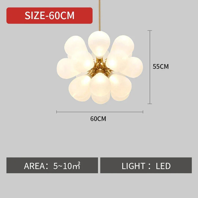 CELESTIAL SPHERE GLASS BUBBLE CHANDELIER