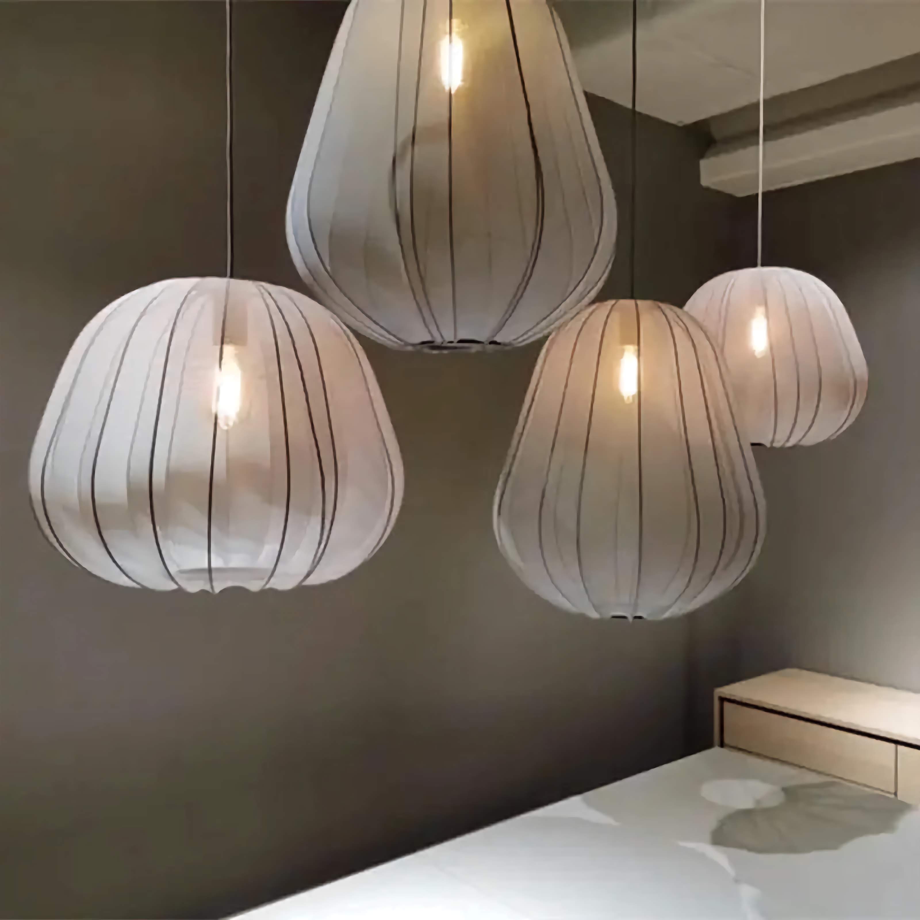 COCOON CLOTH PENDANT LIGHTS