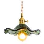 COLORFUL GLASS FLOWERS COPPER PENDANT LIGHTING | MARENO DESIGN CL743