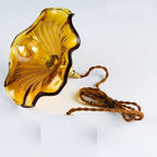 COLORFUL GLASS FLOWERS COPPER PENDANT LIGHTING | MARENO DESIGN CL743