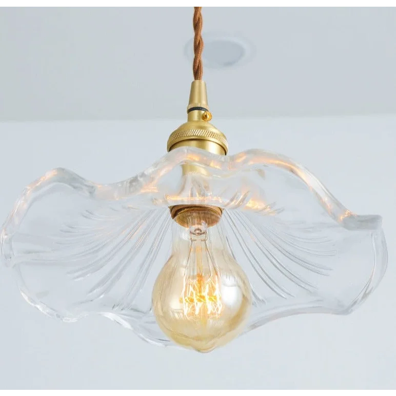COLORFUL GLASS FLOWERS COPPER PENDANT LIGHTING | MARENO DESIGN CL743