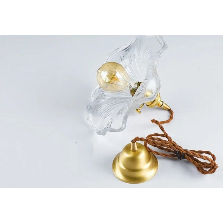 COLORFUL GLASS FLOWERS COPPER PENDANT LIGHTING | MARENO DESIGN CL743