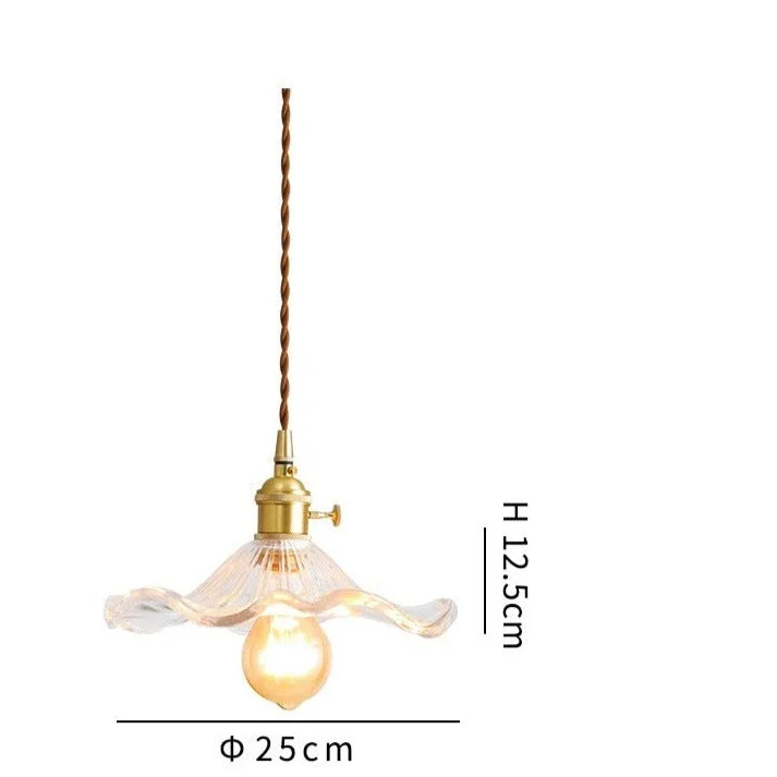 COLORFUL GLASS FLOWERS COPPER PENDANT LIGHTING | MARENO DESIGN CL743