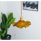 COLORFUL GLASS FLOWERS COPPER PENDANT LIGHTING | MARENO DESIGN CL743