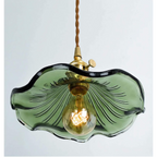 COLORFUL GLASS FLOWERS COPPER PENDANT LIGHTING | MARENO DESIGN CL743