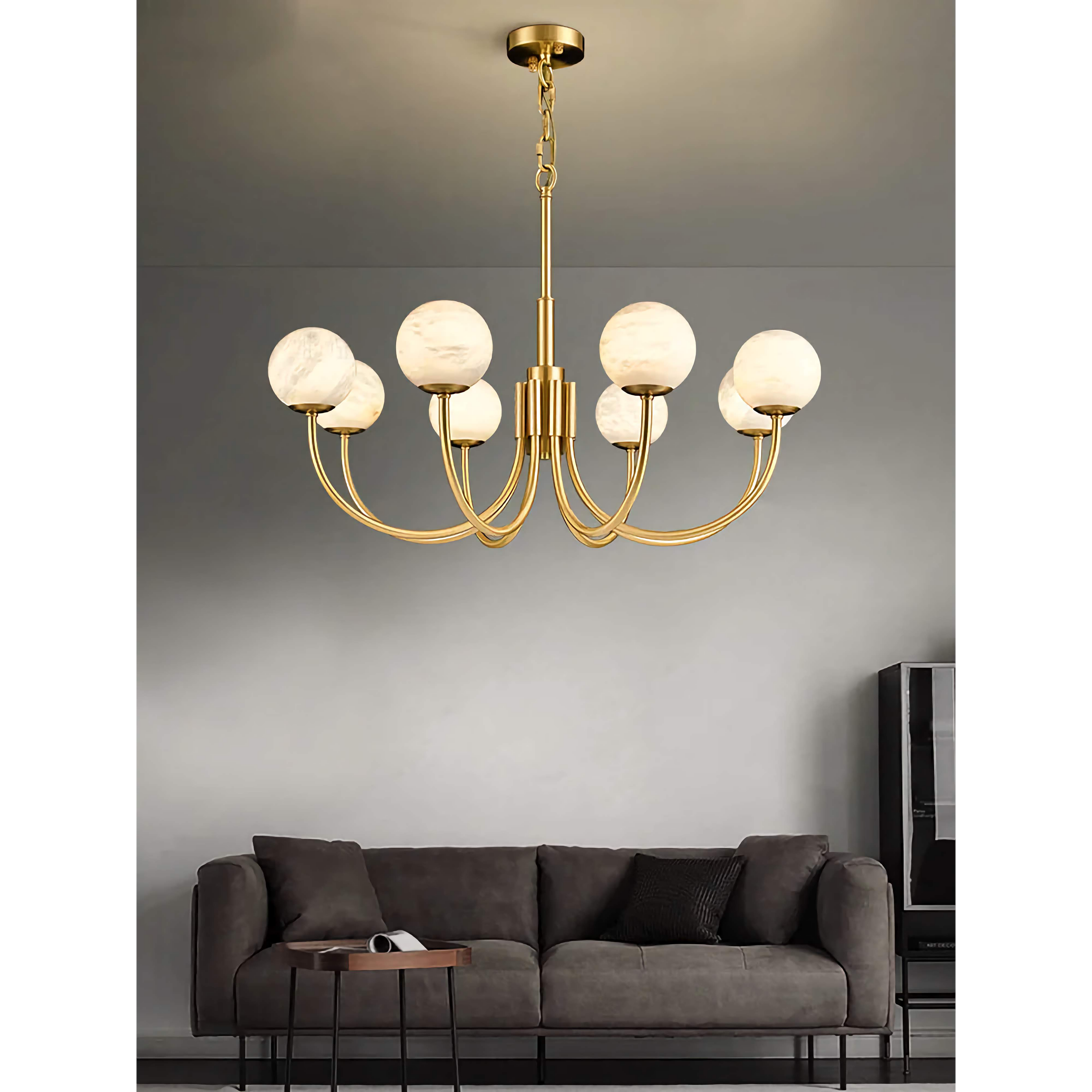COPPER ALABASTER CHANDELIER | CLKKI1014