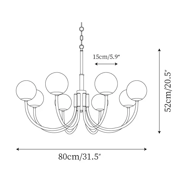COPPER ALABASTER CHANDELIER | CLKKI1014