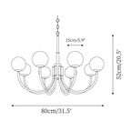 COPPER ALABASTER CHANDELIER | CLKKI1014