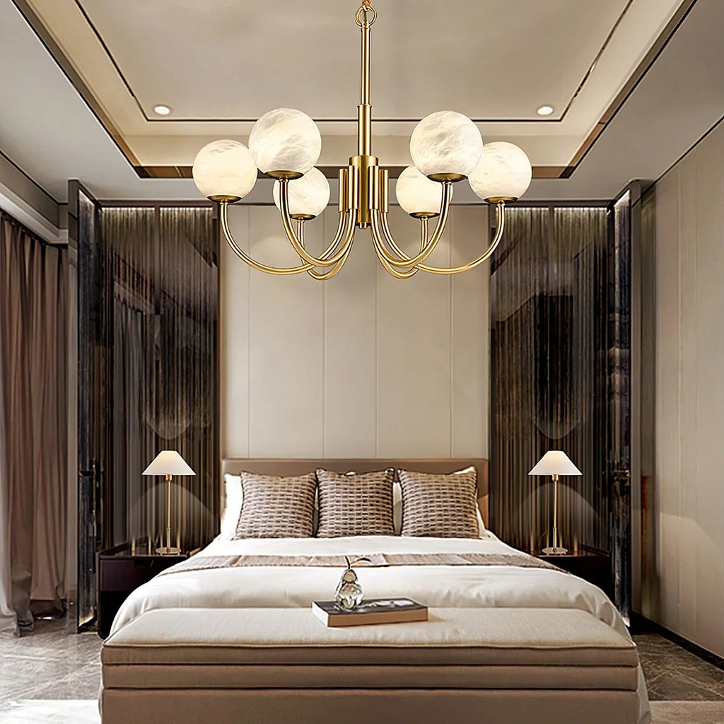 COPPER ALABASTER CHANDELIER | CLKKI1014