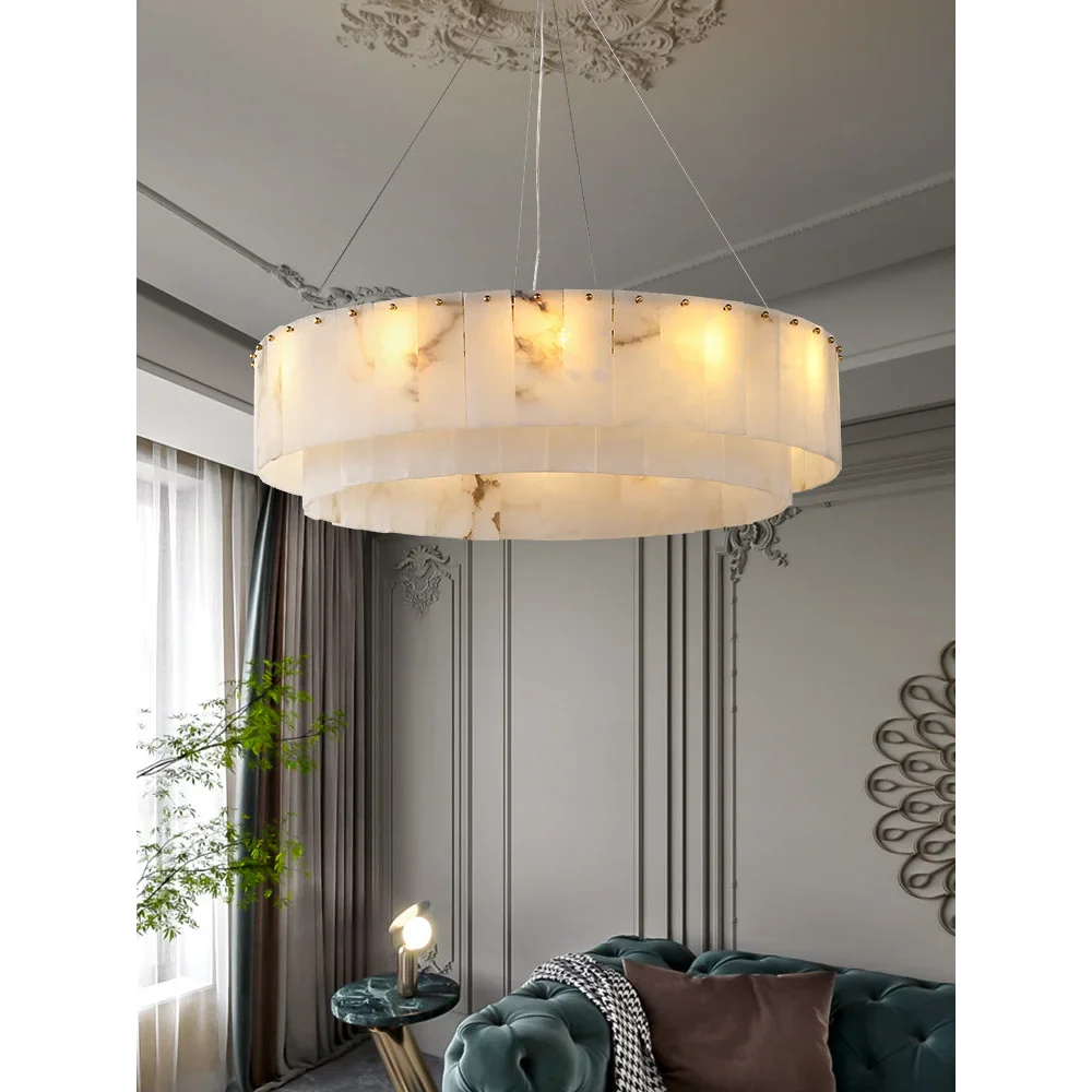 COPPER & ALABASTER CHANDELIER | CLNN025880