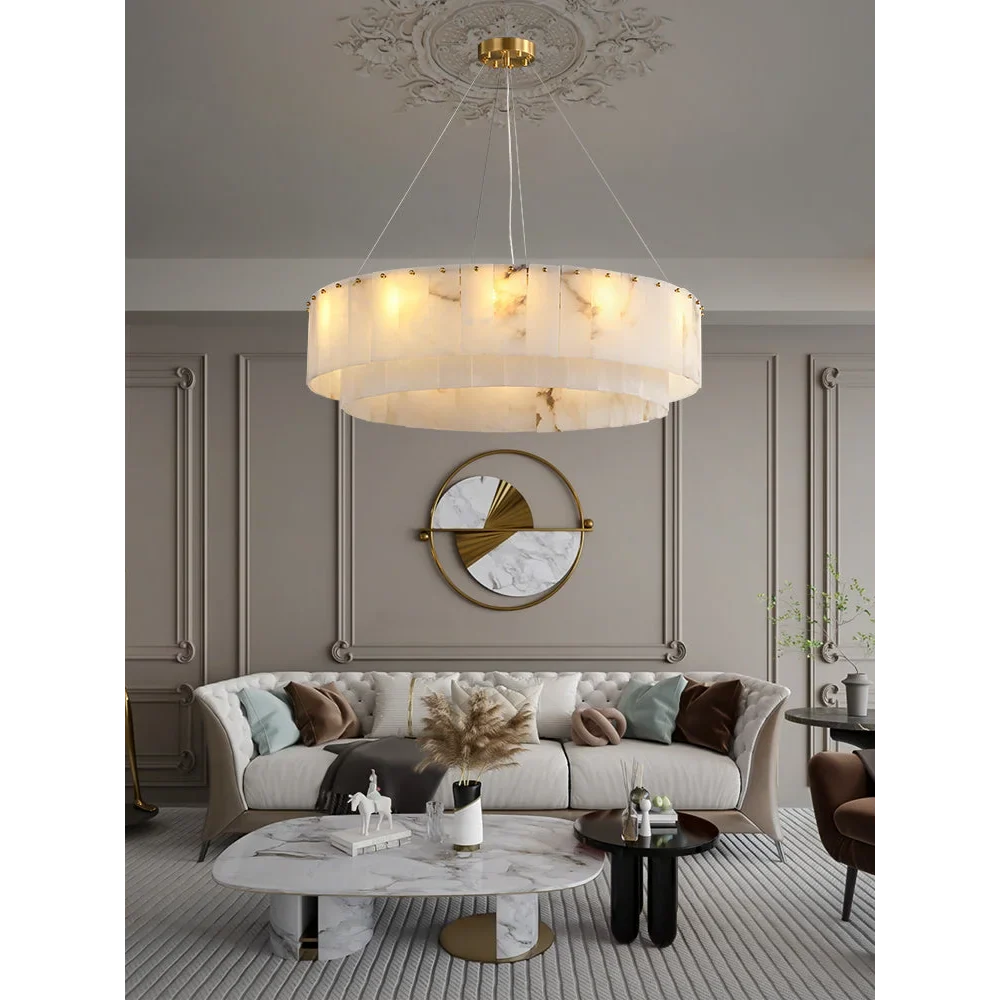 COPPER & ALABASTER CHANDELIER | CLNN025880