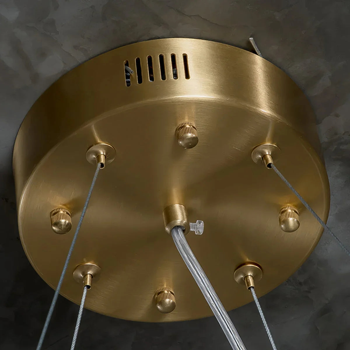 COPPER & ALABASTER CHANDELIER | CLNN025880