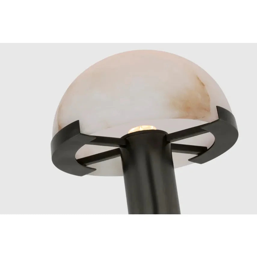 COPPER AND ALABASTER DOME TABLE LAMP | BLACK CL026MBZ