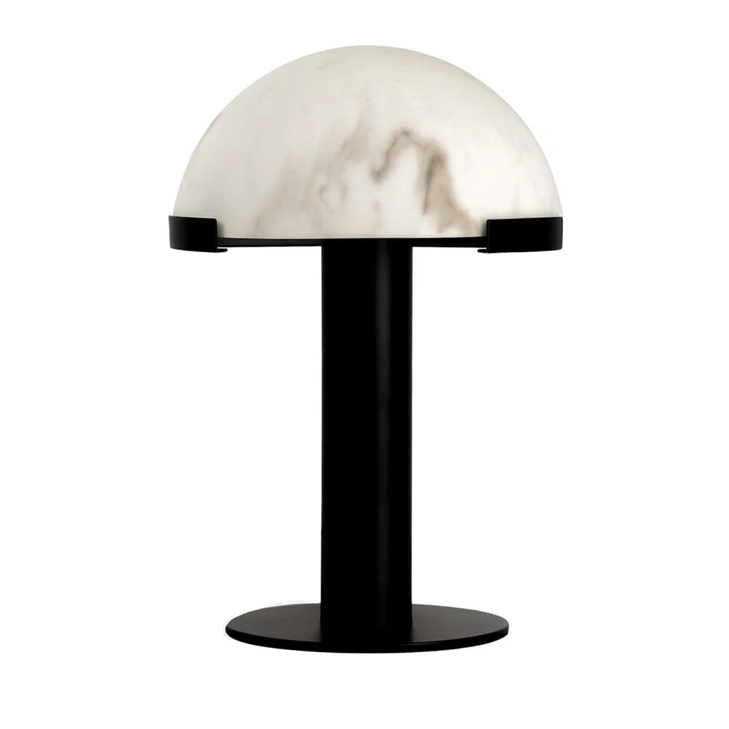 COPPER AND ALABASTER DOME TABLE LAMP | BLACK CL026MBZ