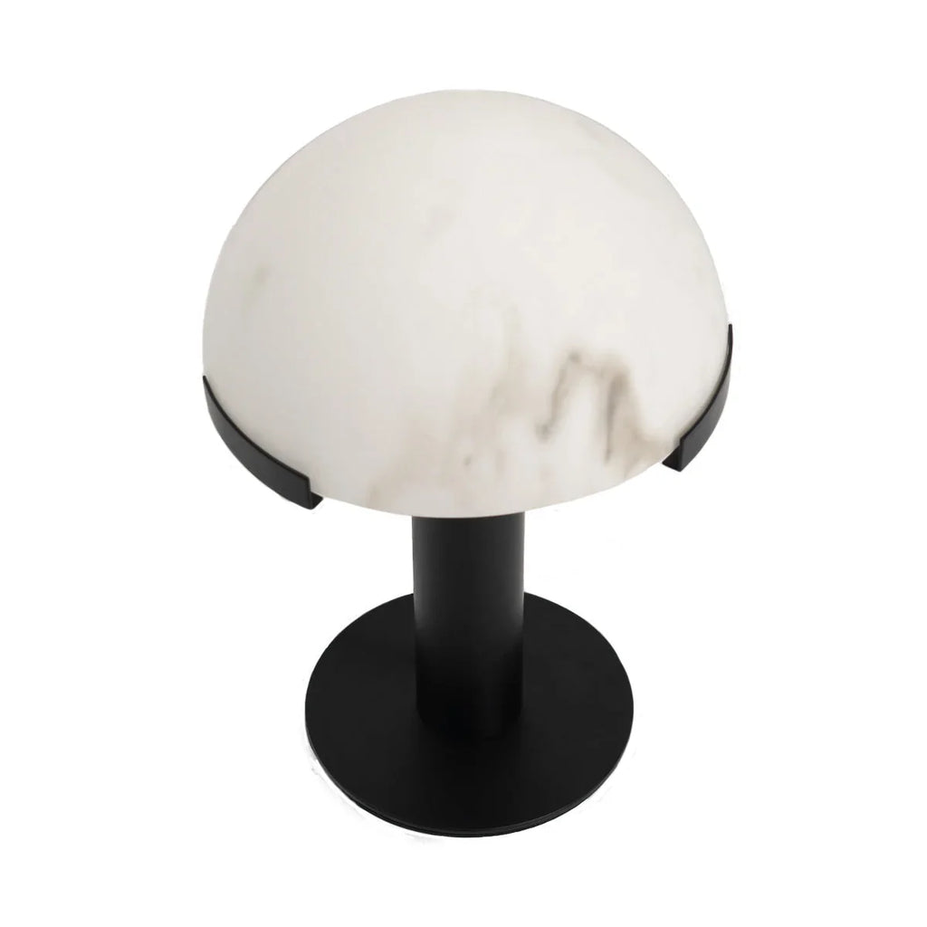 COPPER AND ALABASTER DOME TABLE LAMP | BLACK CL026MBZ